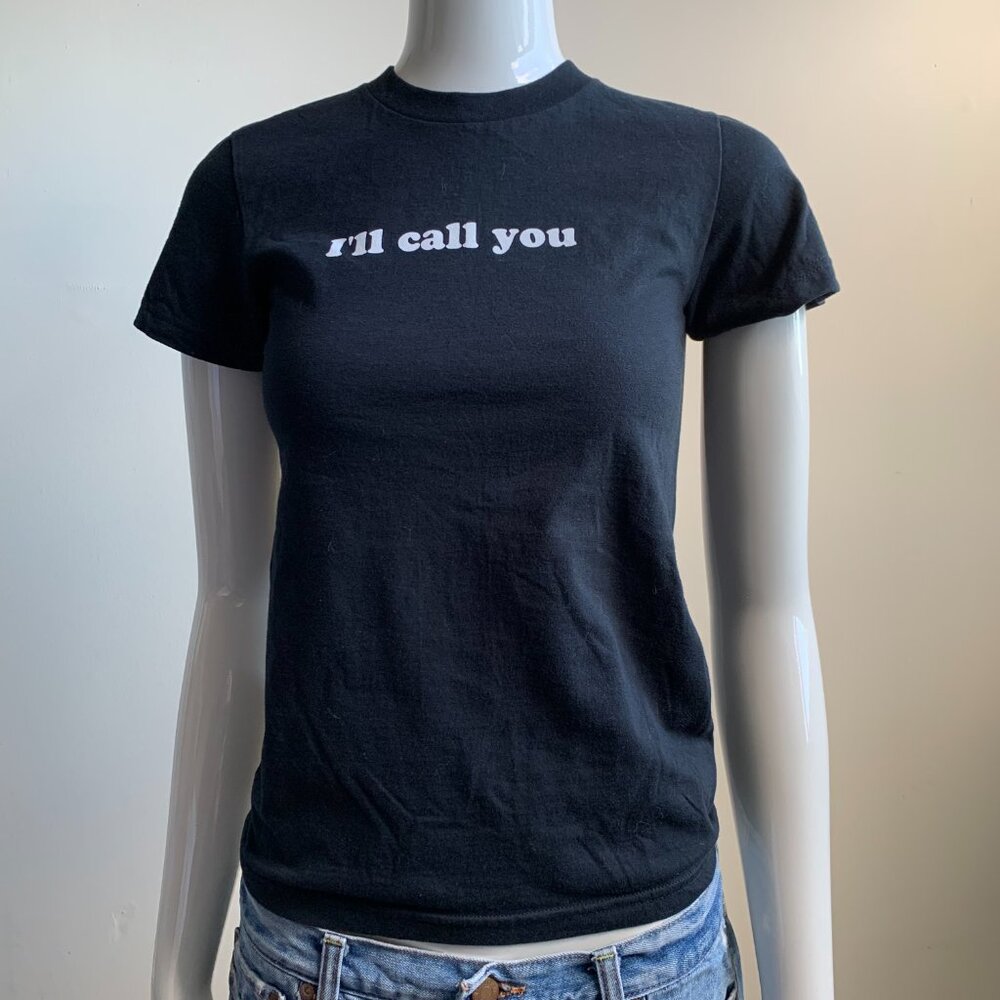 Vintage Adiqshun I'll call you T-shirt top famous worn by Britney Spears tshirt